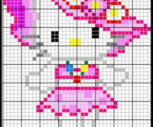 photo tricot modele grille tricot hello kitty 18